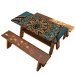 Tribal Sea Turtle Print Picnic Table Cover