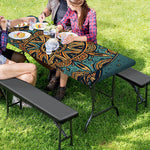Tribal Sea Turtle Print Picnic Table Cover