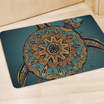 Tribal Sea Turtle Print Polyester Doormat