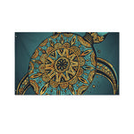 Tribal Sea Turtle Print Polyester Flag