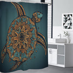 Tribal Sea Turtle Print Premium Shower Curtain