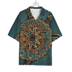 Tribal Sea Turtle Print Rayon Hawaiian Shirt