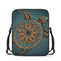 Tribal Sea Turtle Print Rectangular Crossbody Bag