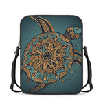 Tribal Sea Turtle Print Rectangular Crossbody Bag