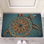 Tribal Sea Turtle Print Rubber Doormat