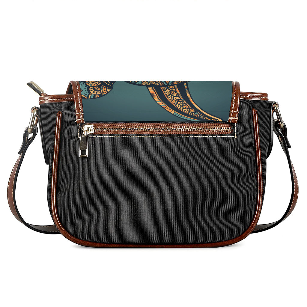 Tribal Sea Turtle Print Saddle Bag