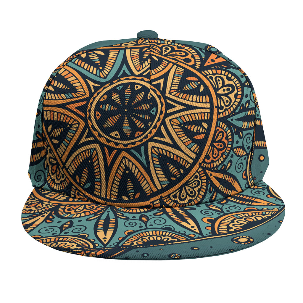 Tribal Sea Turtle Print Snapback Cap