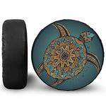 Tribal Sea Turtle Print Tire Cover