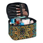 Tribal Sea Turtle Print Travel Makeup Bag