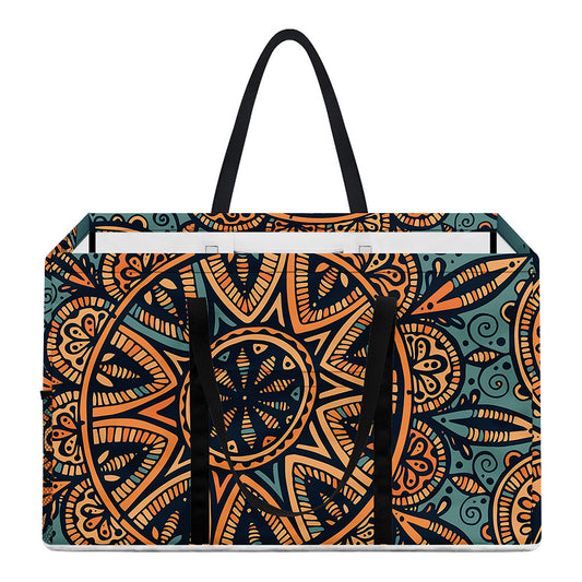 Tribal Sea Turtle Print Utility Tote Bag