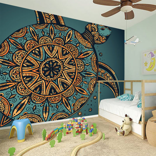 Tribal Sea Turtle Print Wall Sticker