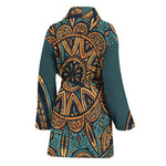 Tribal Sea Turtle Print Women's Bathrobe