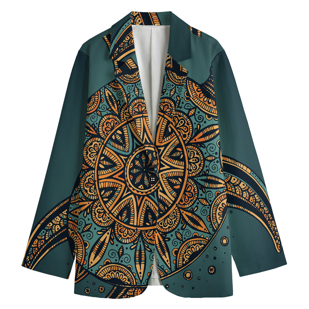 Tribal Sea Turtle Print Women's Blazer
