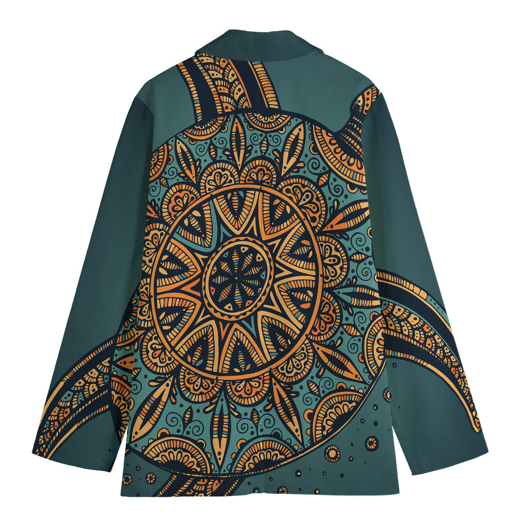 Tribal Sea Turtle Print Women's Blazer