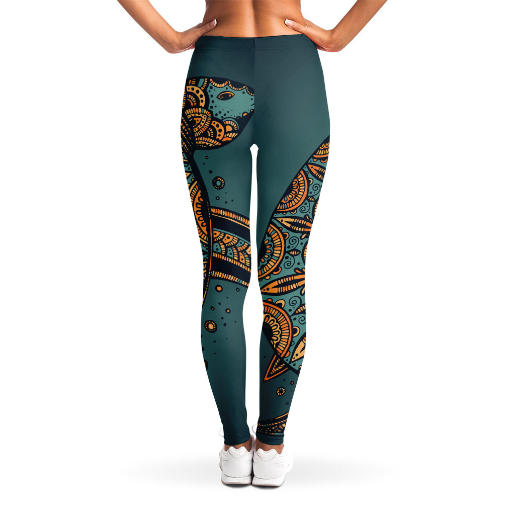 Tribal Sea Turtle Print Women's Leggings