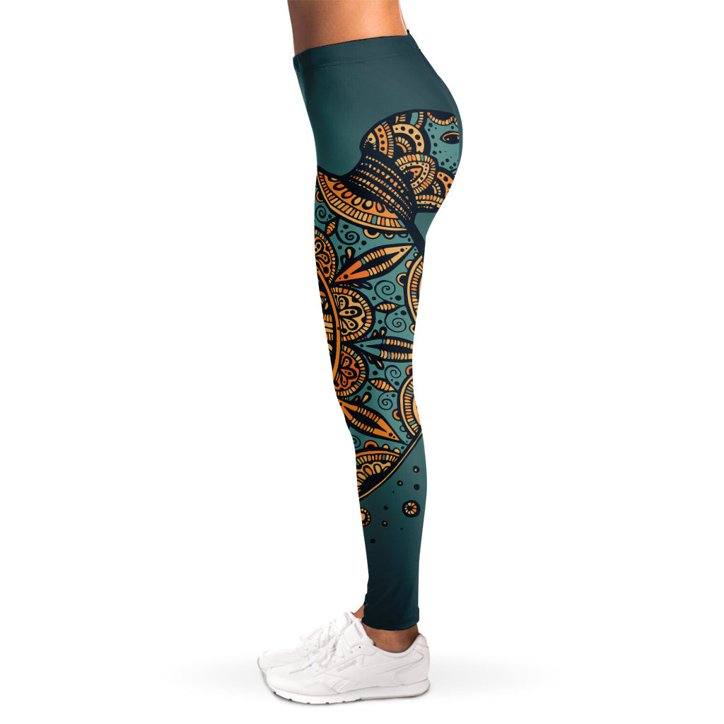 Tribal Sea Turtle Print Women's Leggings
