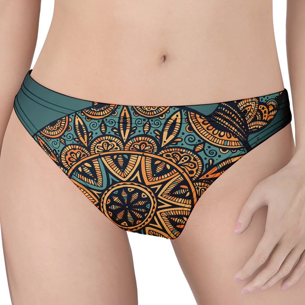 Tribal Sea Turtle Print Women's Thong