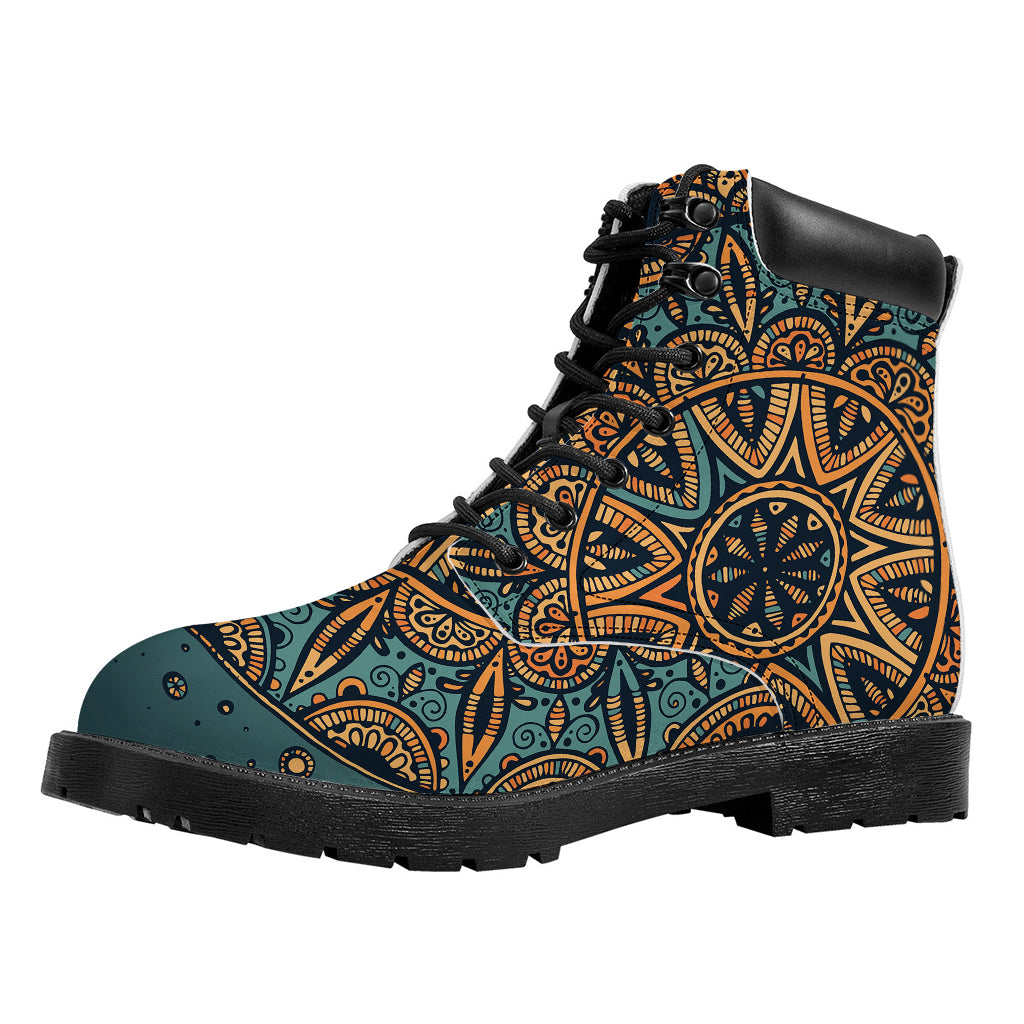 Tribal Sea Turtle Print Work Boots
