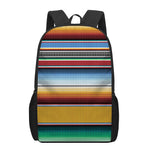 Tribal Serape Blanket Pattern Print 17 Inch Backpack