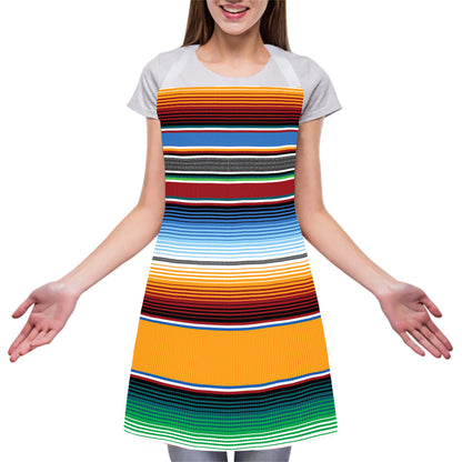 Tribal Serape Blanket Pattern Print Adjustable Apron
