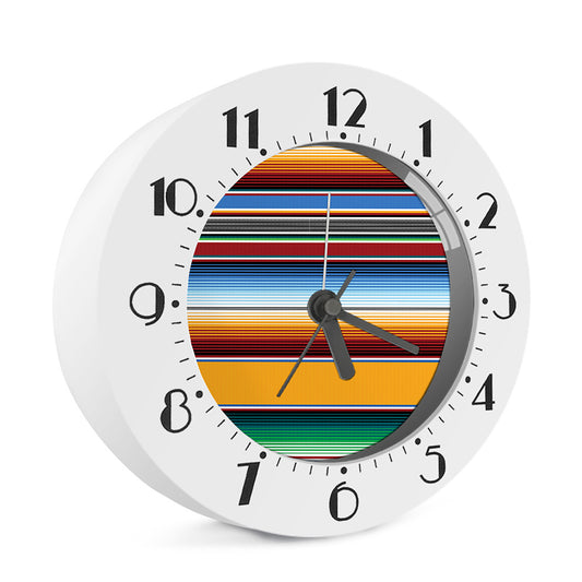 Tribal Serape Blanket Pattern Print Alarm Clock