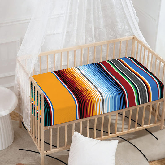 Tribal Serape Blanket Pattern Print Baby Crib Sheet