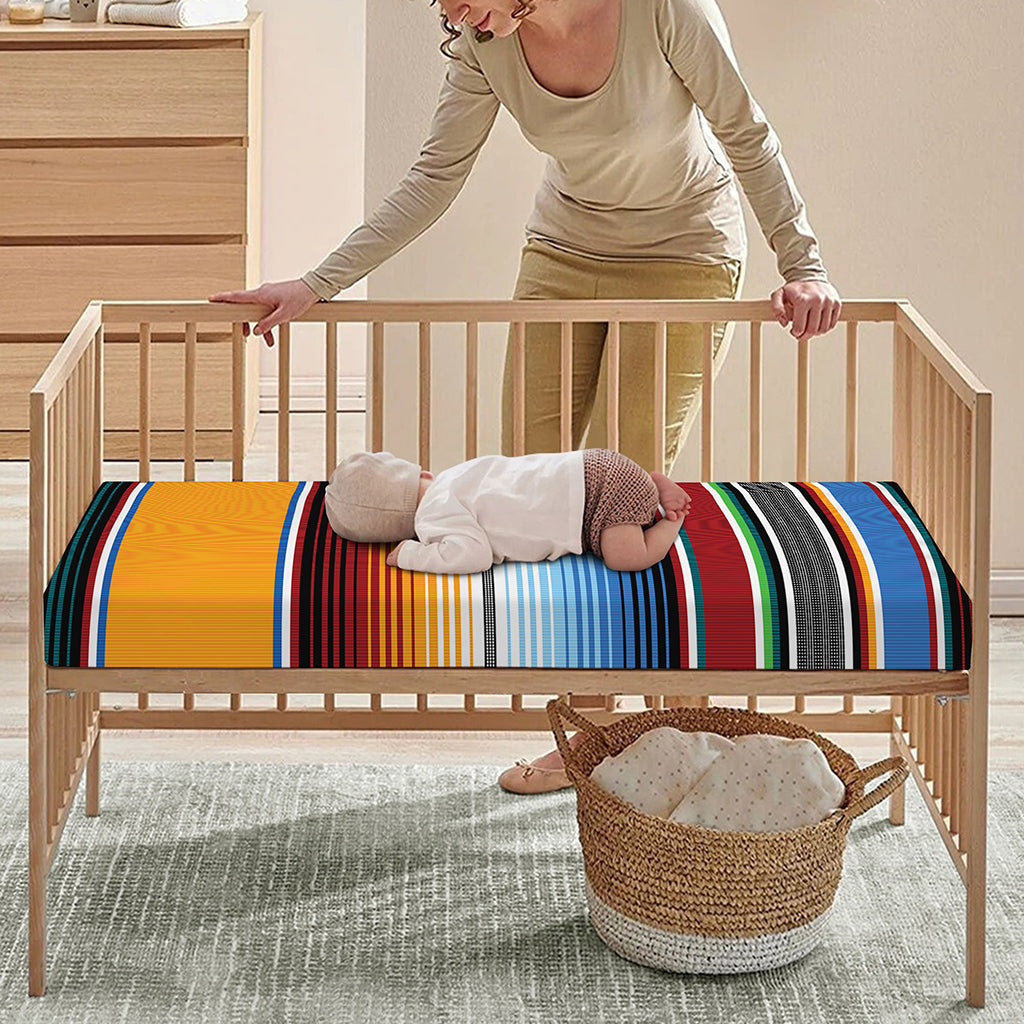 Tribal Serape Blanket Pattern Print Baby Crib Sheet
