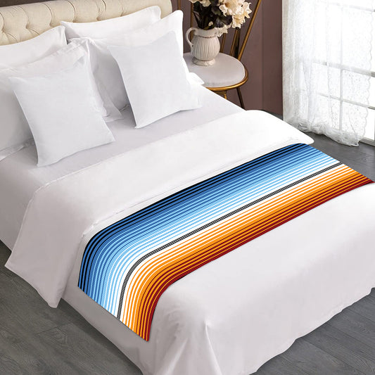 Tribal Serape Blanket Pattern Print Bed Runner