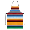 Tribal Serape Blanket Pattern Print Bib Apron With Pocket