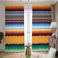 Tribal Serape Blanket Pattern Print Dimout Pencil Pleat Curtains