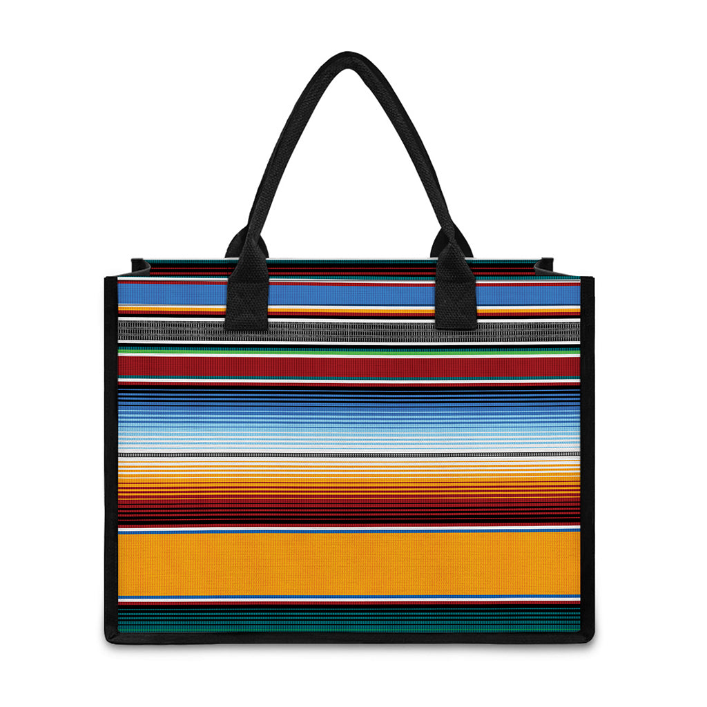 Tribal Serape Blanket Pattern Print Canvas Tote Bag