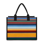 Tribal Serape Blanket Pattern Print Canvas Tote Bag