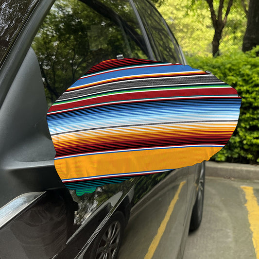 Tribal Serape Blanket Pattern Print Car Side Mirror Covers
