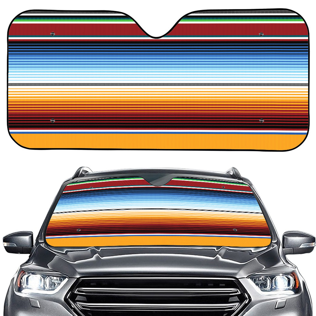 Tribal Serape Blanket Pattern Print Car Windshield Sun Shade