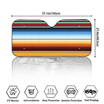 Tribal Serape Blanket Pattern Print Car Windshield Sun Shade