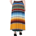 Tribal Serape Blanket Pattern Print Chiffon Maxi Skirt