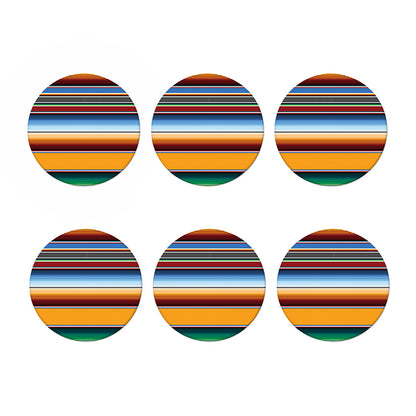 Tribal Serape Blanket Pattern Print Coaster Set