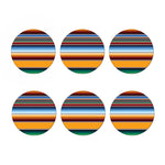 Tribal Serape Blanket Pattern Print Coaster Set