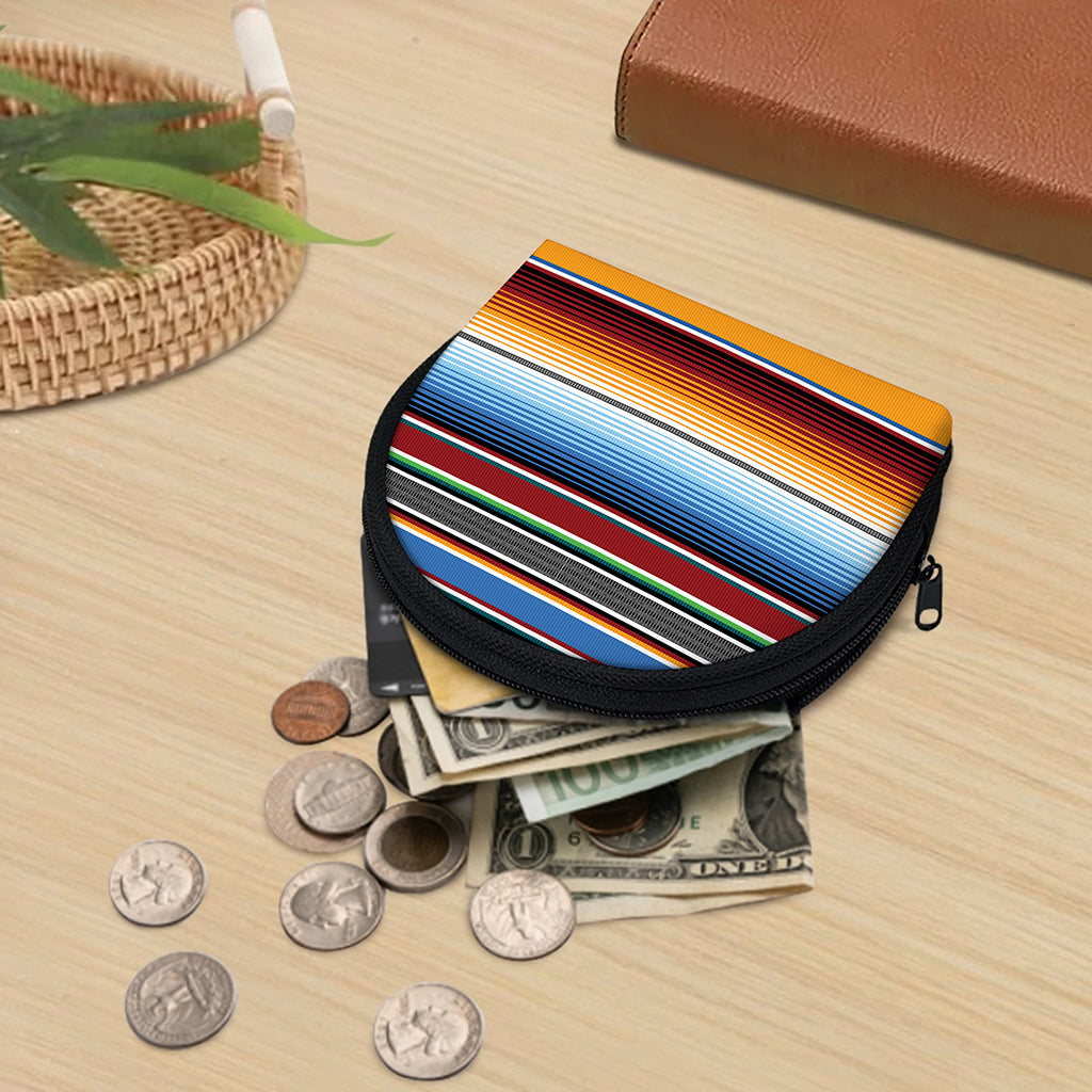 Tribal Serape Blanket Pattern Print Coin Purse