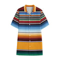 Tribal Serape Blanket Pattern Print Cotton Hawaiian Shirt
