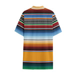 Tribal Serape Blanket Pattern Print Cotton Hawaiian Shirt