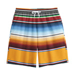 Tribal Serape Blanket Pattern Print Cotton Shorts