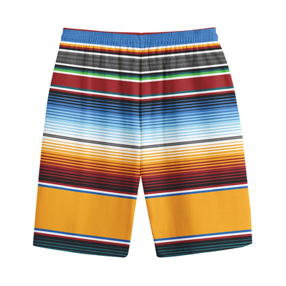 Tribal Serape Blanket Pattern Print Cotton Shorts