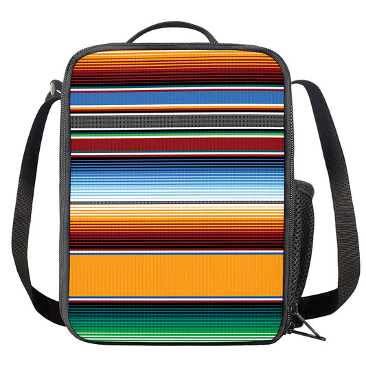 Tribal Serape Blanket Pattern Print Crossbody Lunch Bag