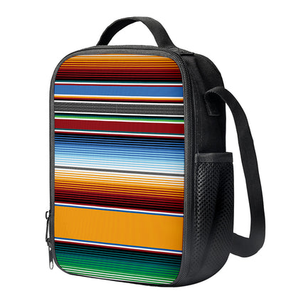 Tribal Serape Blanket Pattern Print Crossbody Lunch Bag