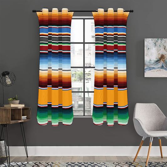 Tribal Serape Blanket Pattern Print Curtain
