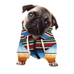 Tribal Serape Blanket Pattern Print Dog Zip Up Hoodie