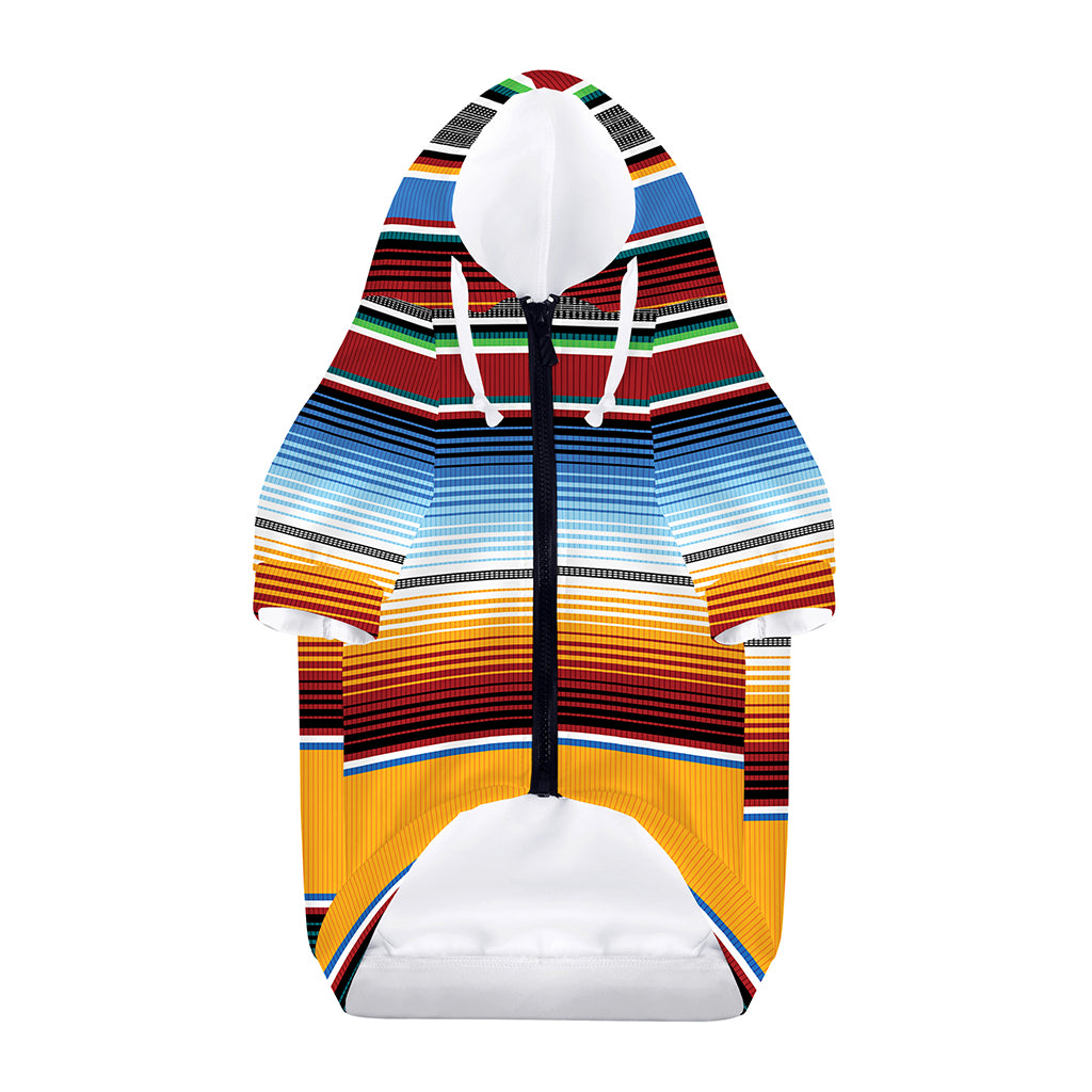 Tribal Serape Blanket Pattern Print Dog Zip Up Hoodie