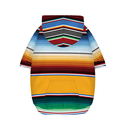 Tribal Serape Blanket Pattern Print Dog Zip Up Hoodie