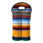 Tribal Serape Blanket Pattern Print Double Neoprene Wine Tote